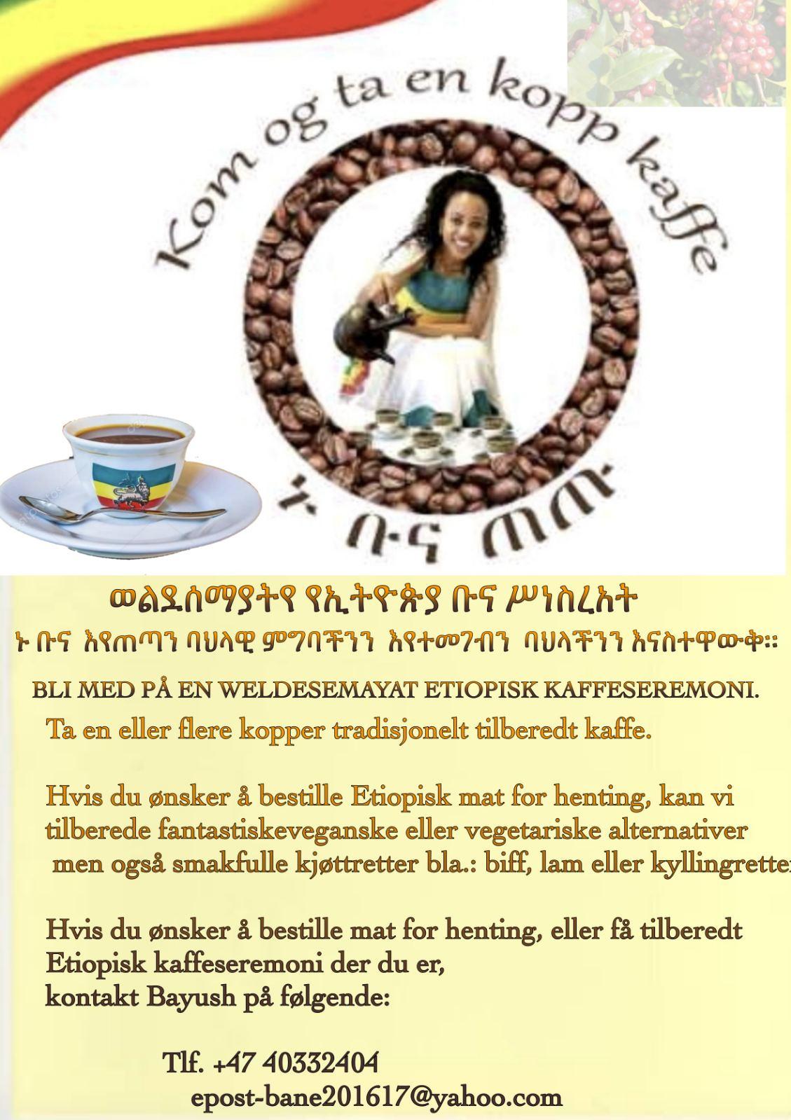 Weldesemayat Etiopisk Kaffeseremoni Kaffe, Te, Oslo - 5